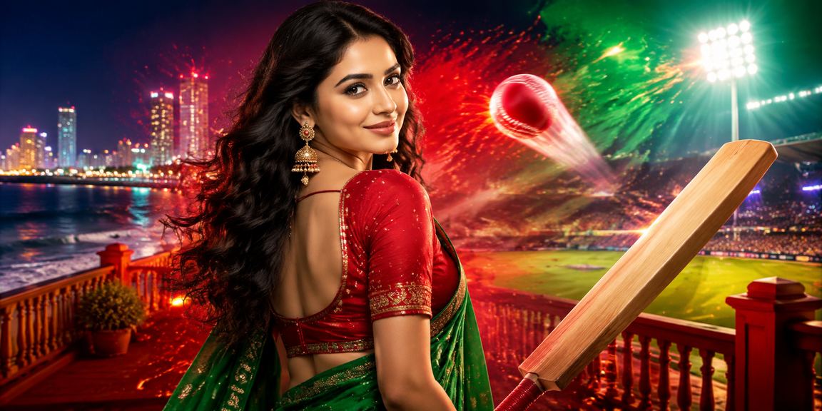 বগুড়ার একজন খেলোয়াড় লাল-সবুজ জার্সি পরে ক্রিকেট বেটিং করছেন